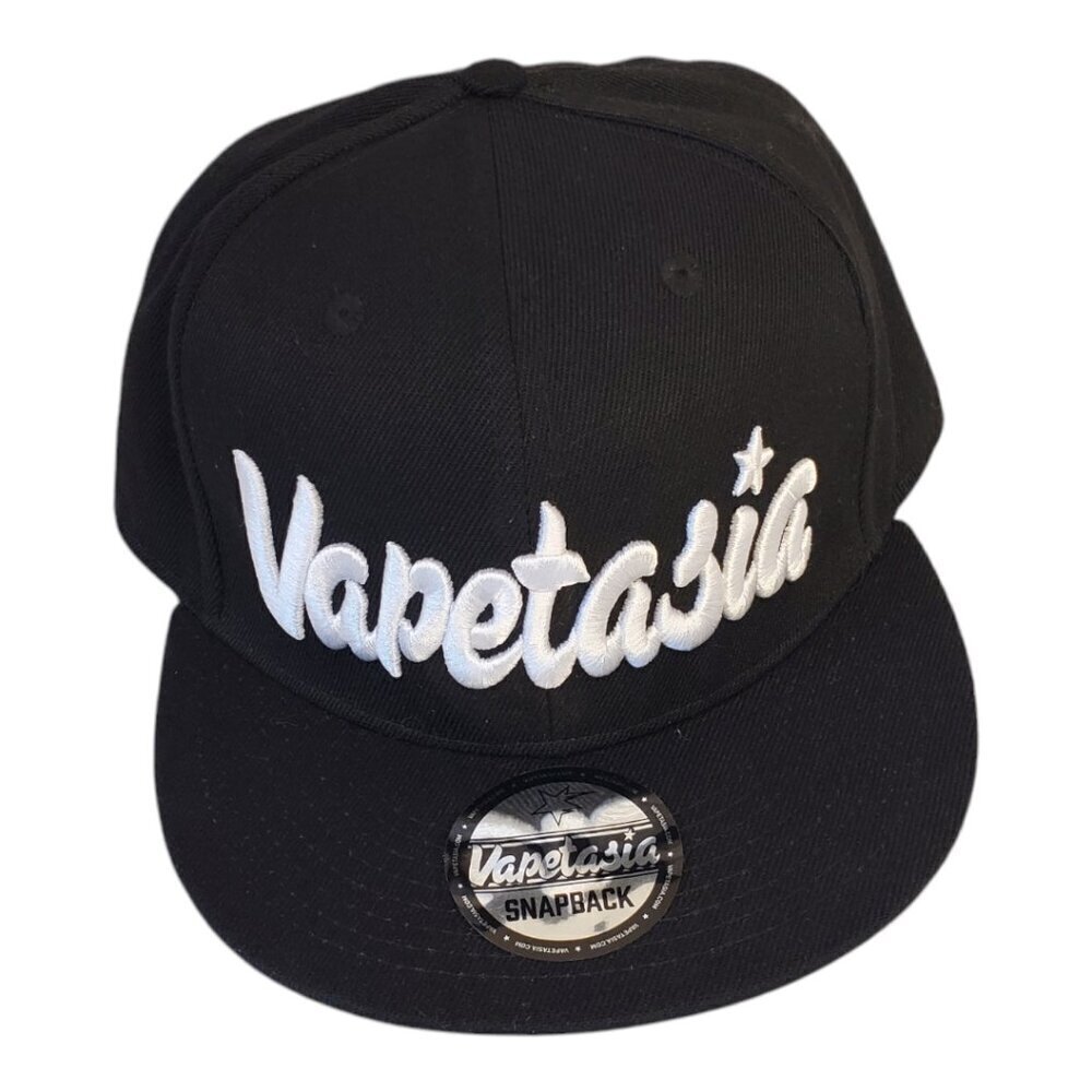 VAPETASIA Snapback Cap Hat Black & White